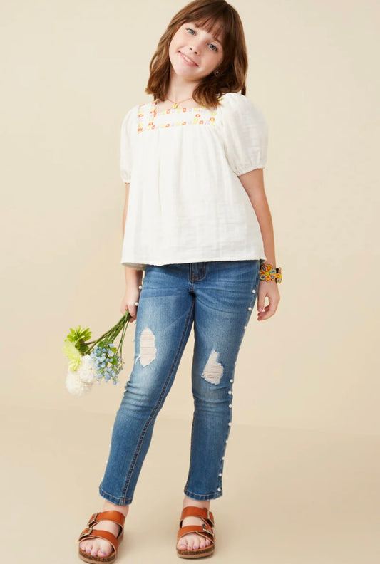 Hayden Girls Square Neck Top