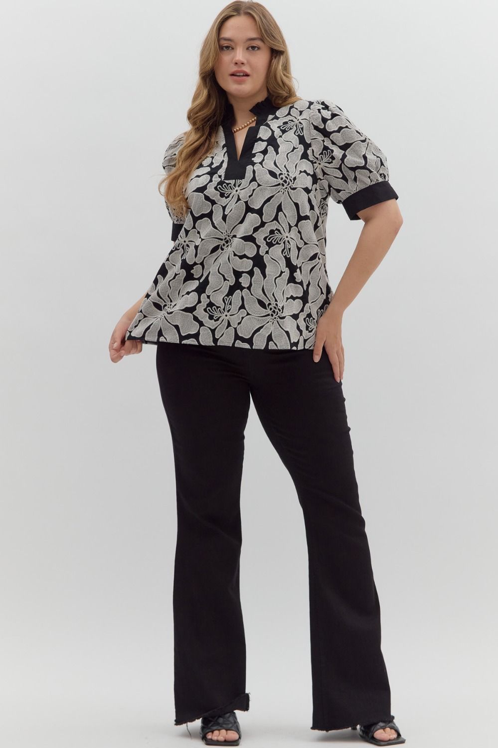 The Covington Embroidered Plus Size Top