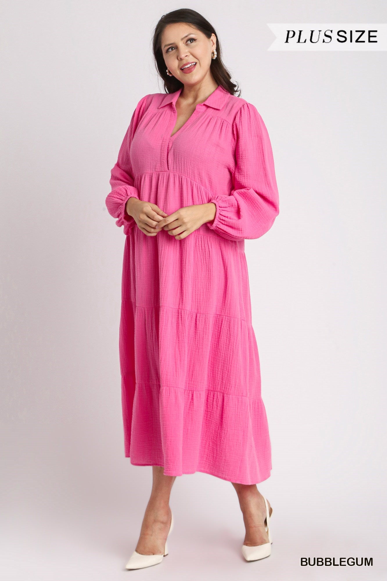 Bubblegum Pink Plus Size Dress