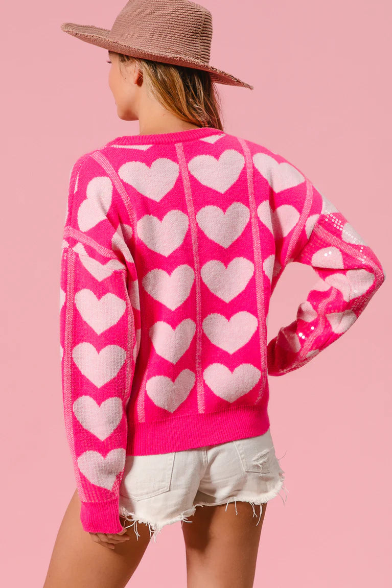 Hot Pink Valentine’s Day Sweater