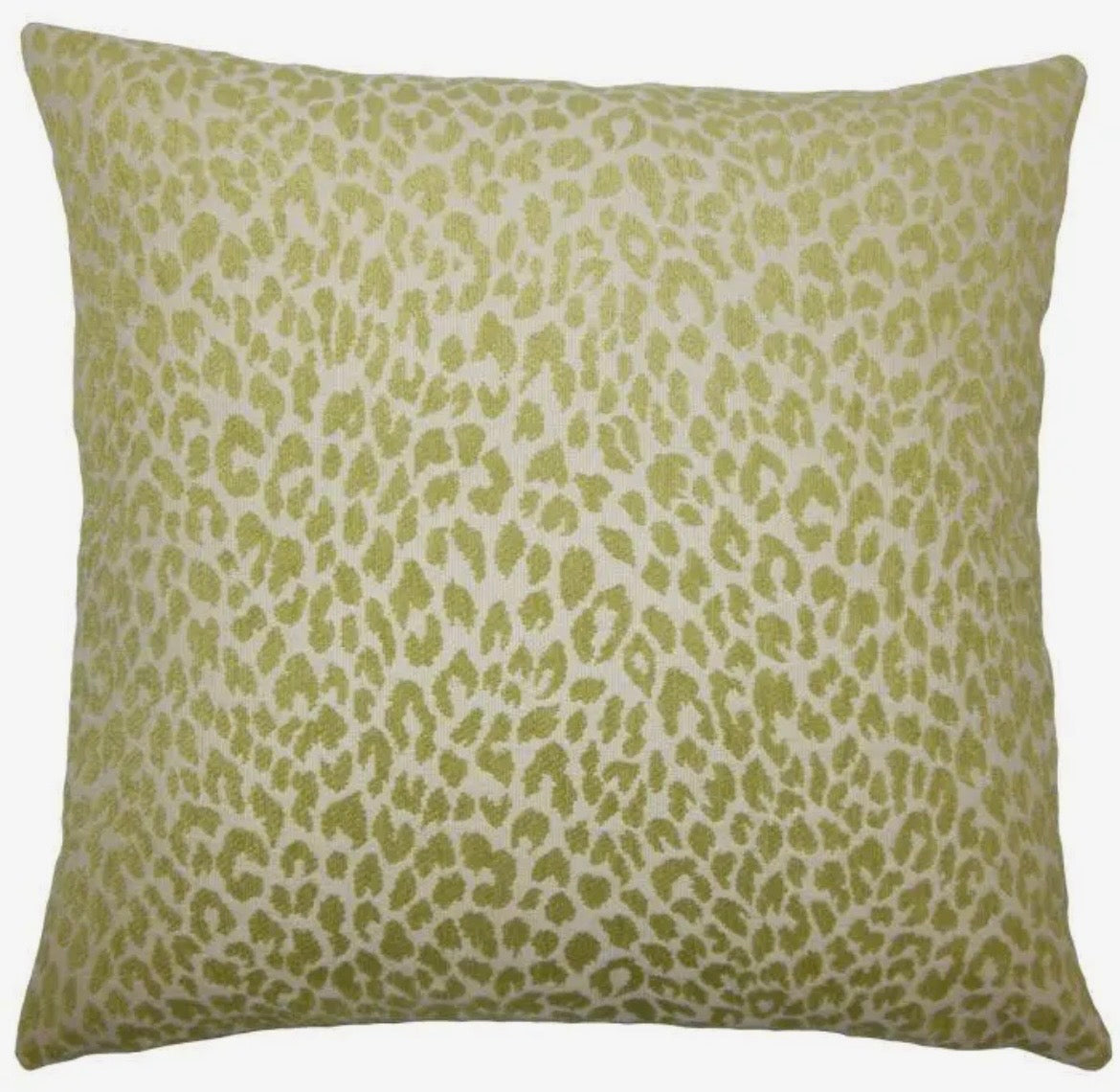 The Provincetown Kiwi Green Cheetah Print Throw Pillow