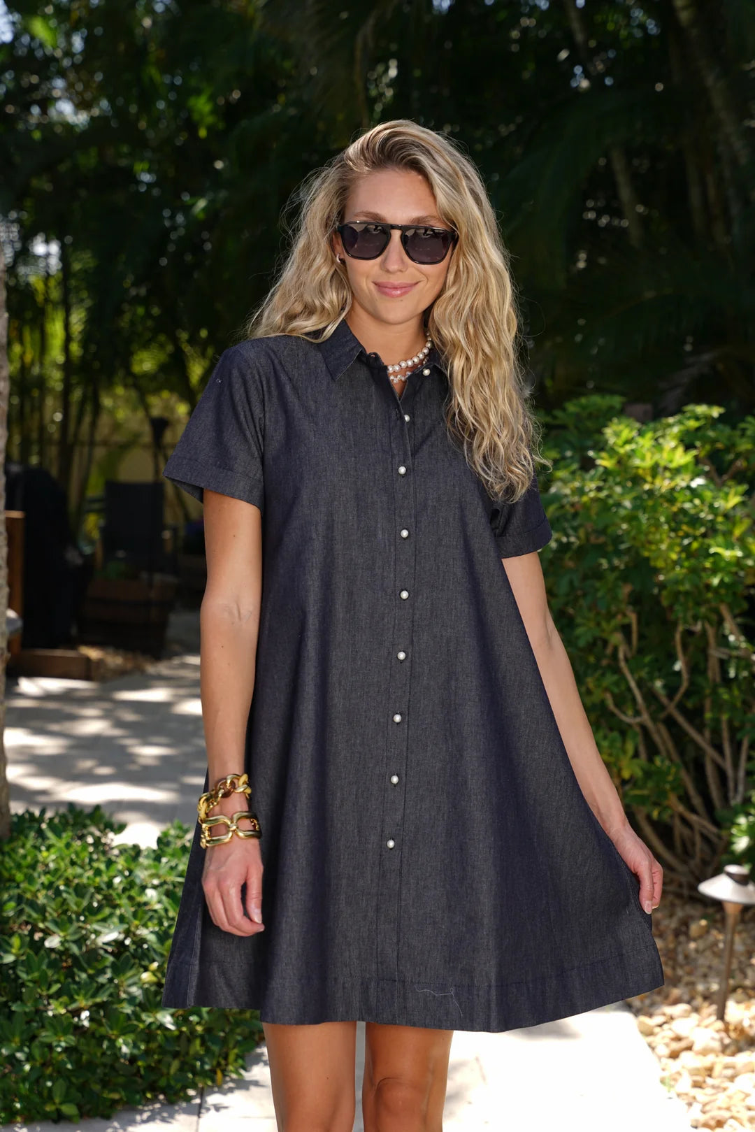Just Darviny Taylor Denim Dress (***See Size Availability Under Description***)
