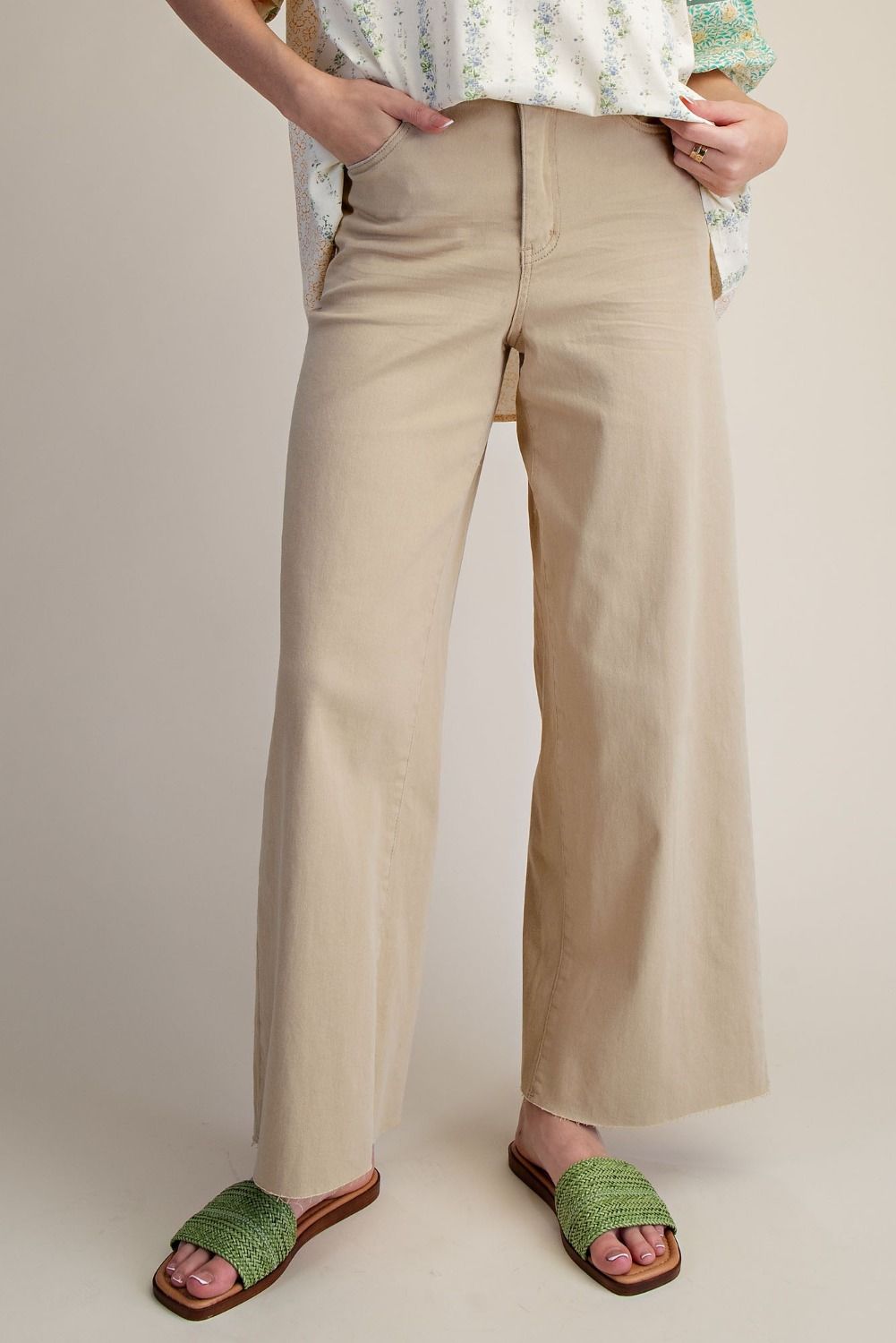 Easel Colored Soft Stretch Denim Pants