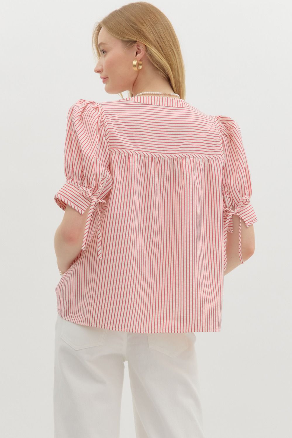 Everly Red Striped Top