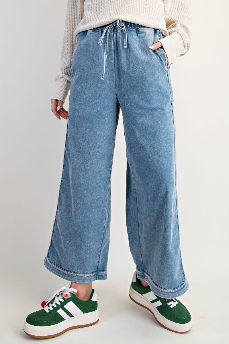 Easel Mineral Washed Denim Pants