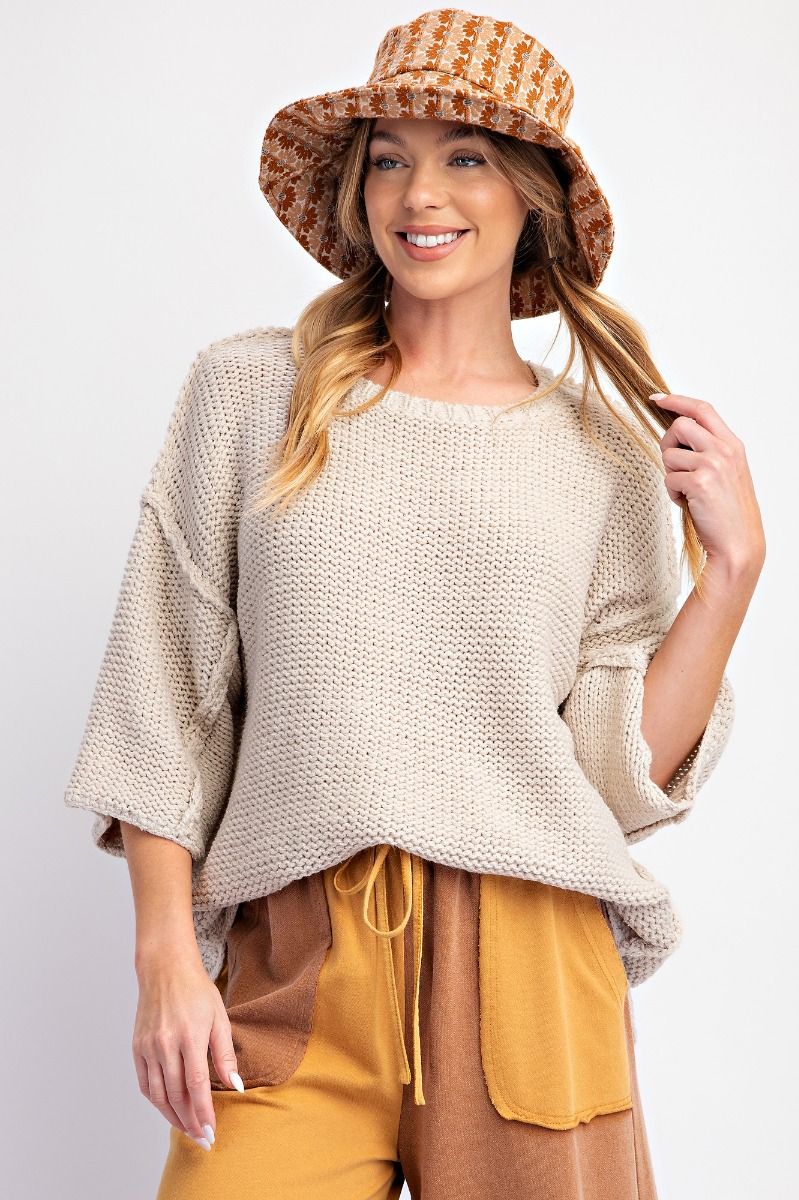 The Dolman 3/4 Sleeve Sweater