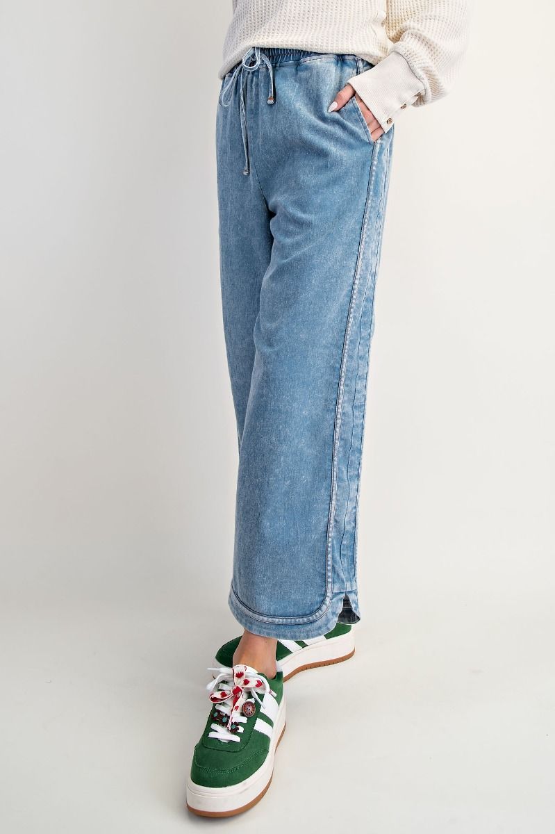 Easel Mineral Washed Denim Pants