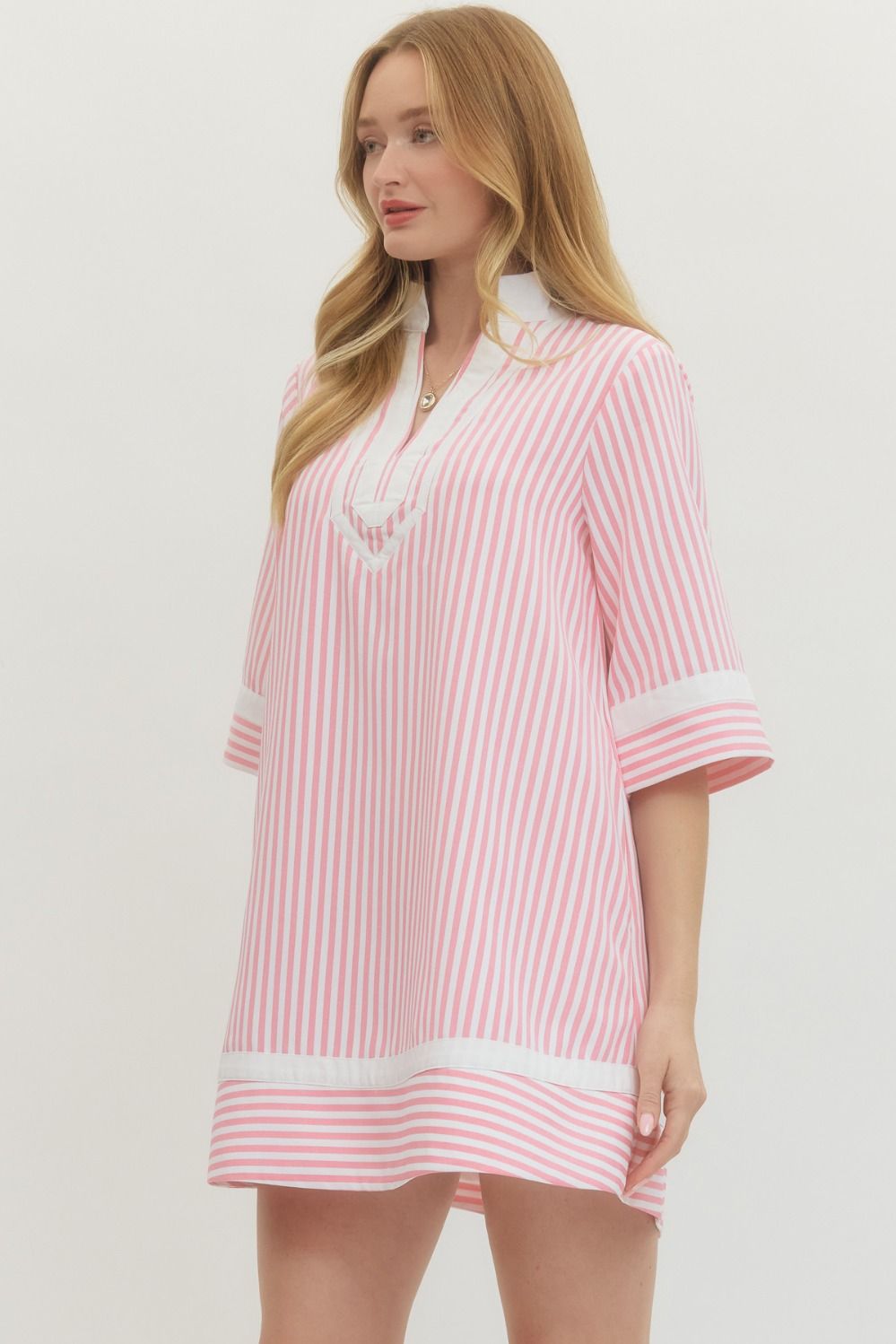 The Brandi Pink Striped Dress