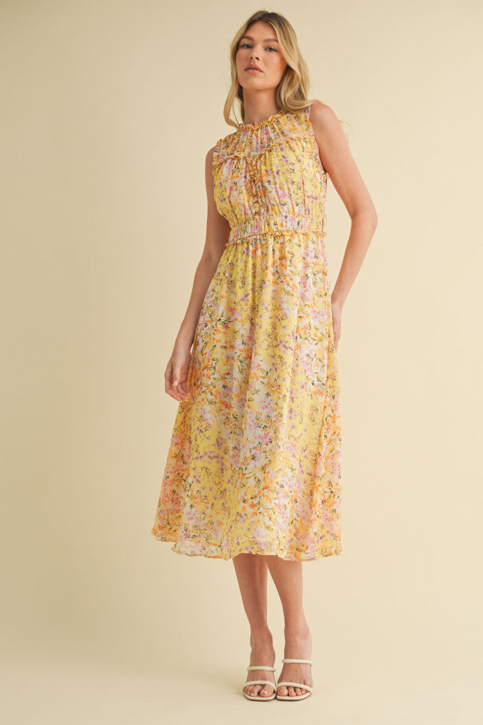 Beverly Yellow Floral Dress