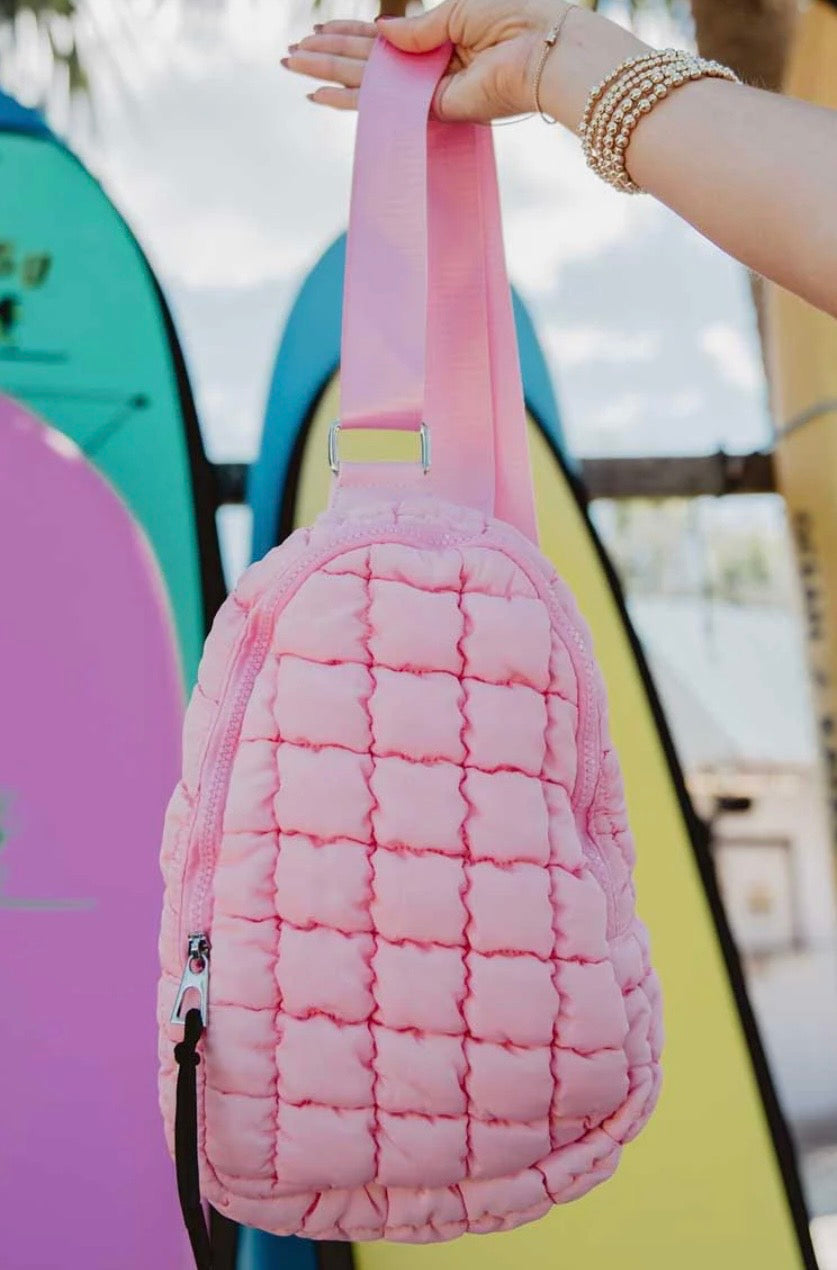 Katydid Quilted Sling Backpack Bag