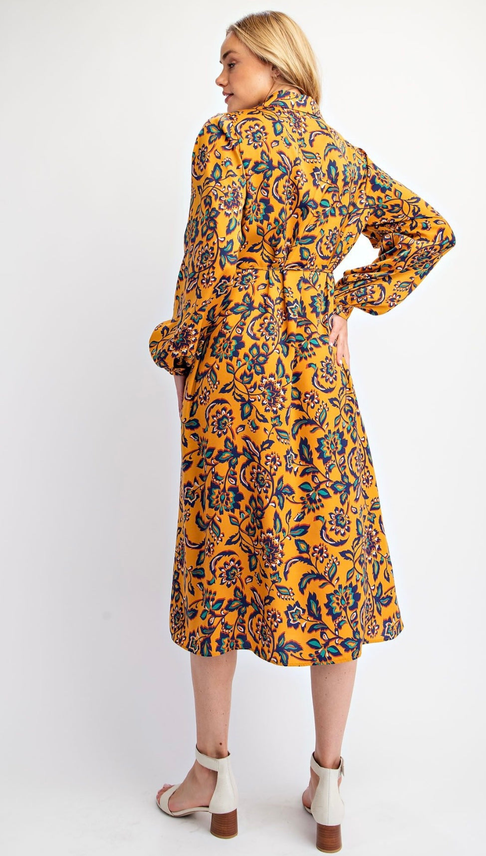 Carley Paisley Plus Size Dress