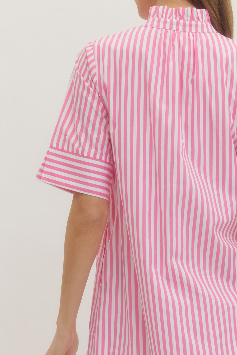 The Feagan Pink Striped Dress