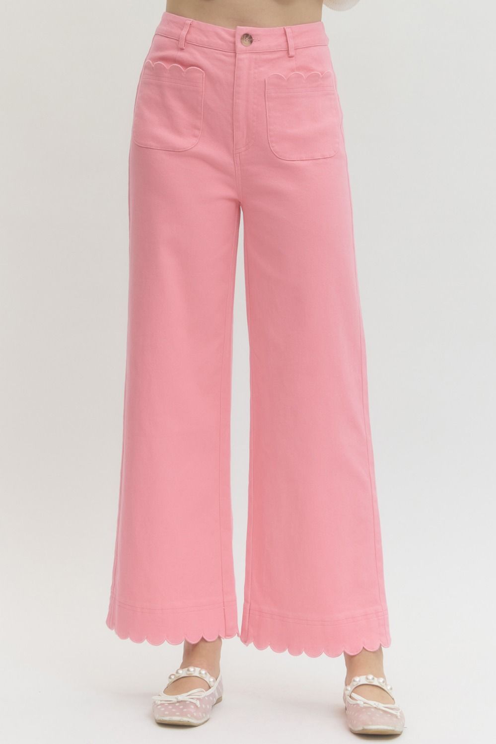 Entro Scallop Trimmed Pants