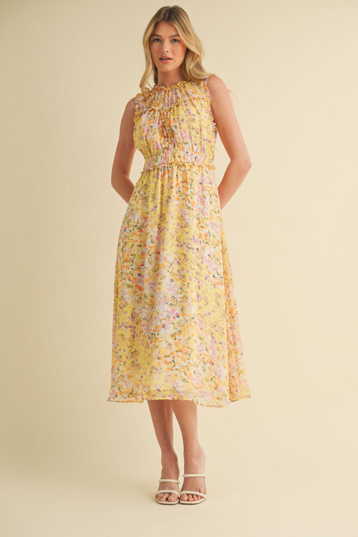 Beverly Yellow Floral Dress