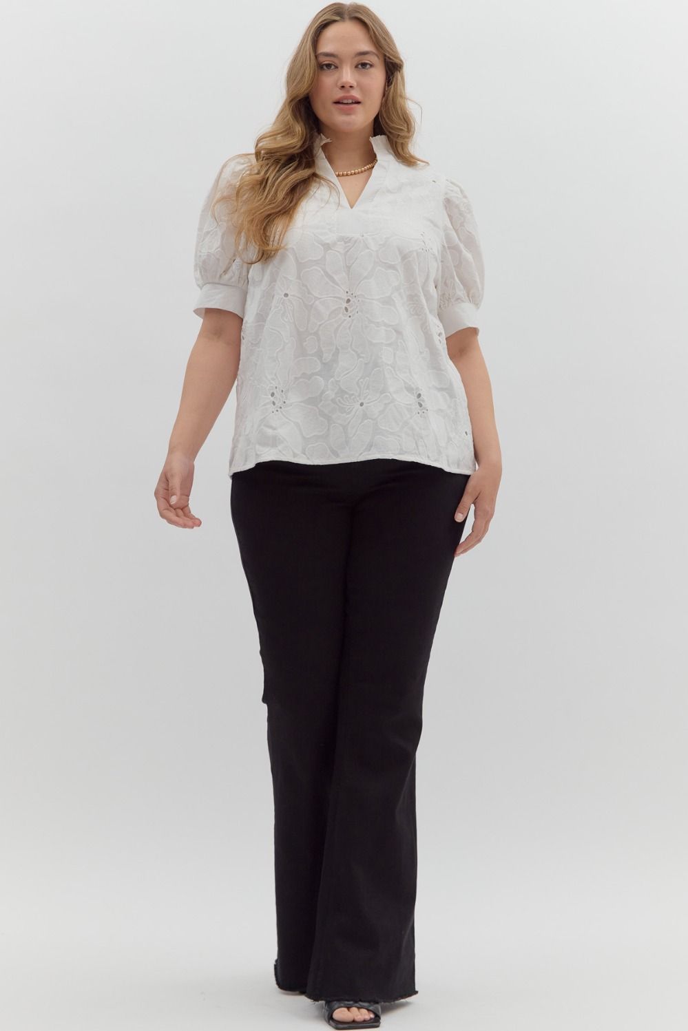 The Covington Embroidered Plus Size Top