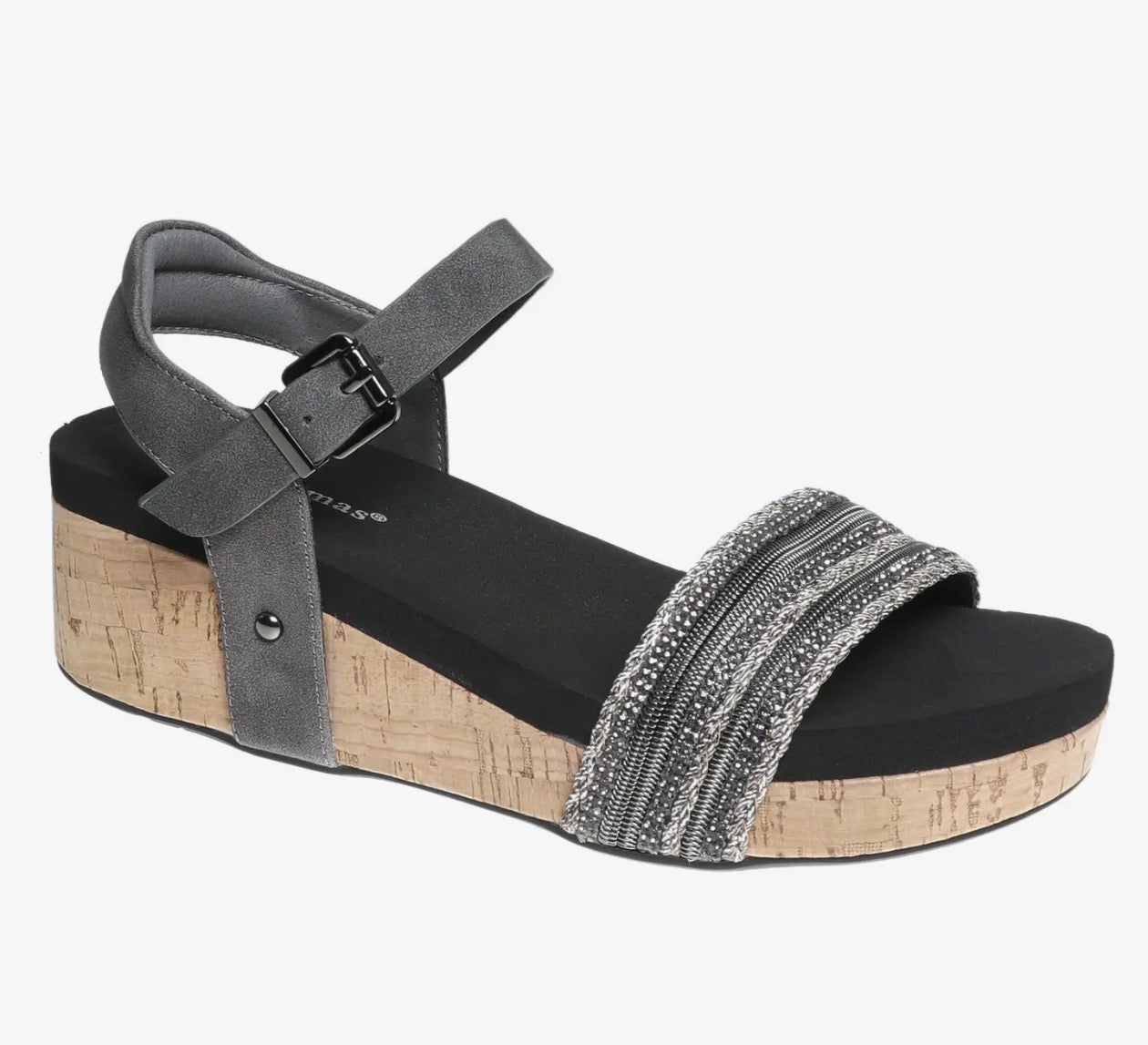 Pierre Dumas Tricia Pewter Sandal