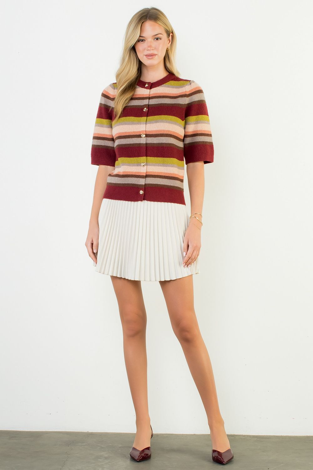 The THML Burgundy Madison Top