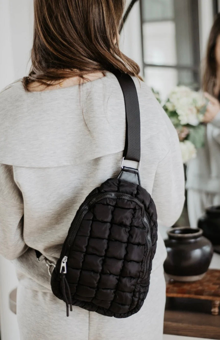 Katydid Quilted Sling Backpack Bag