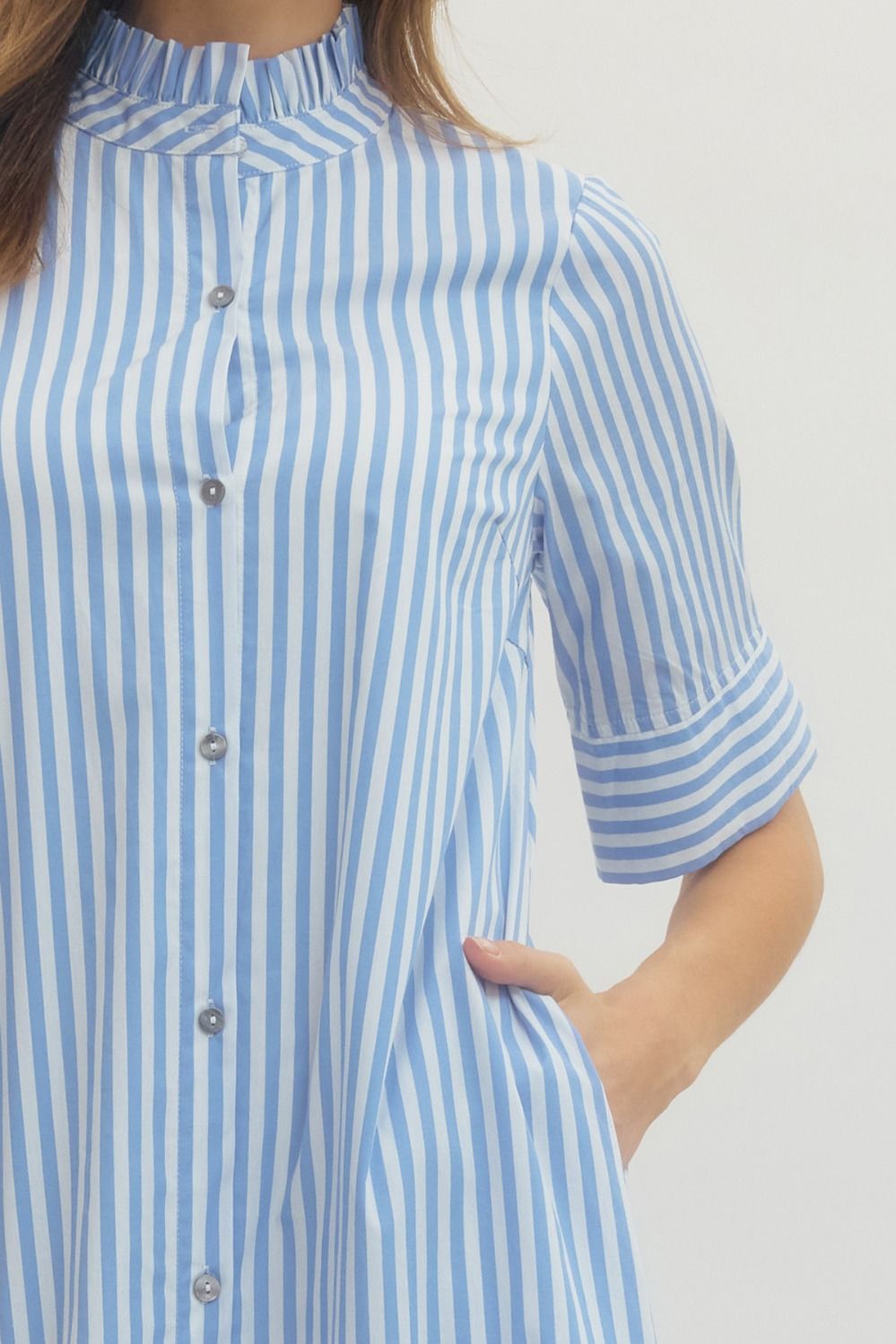 The Feagan Blue Striped Dress
