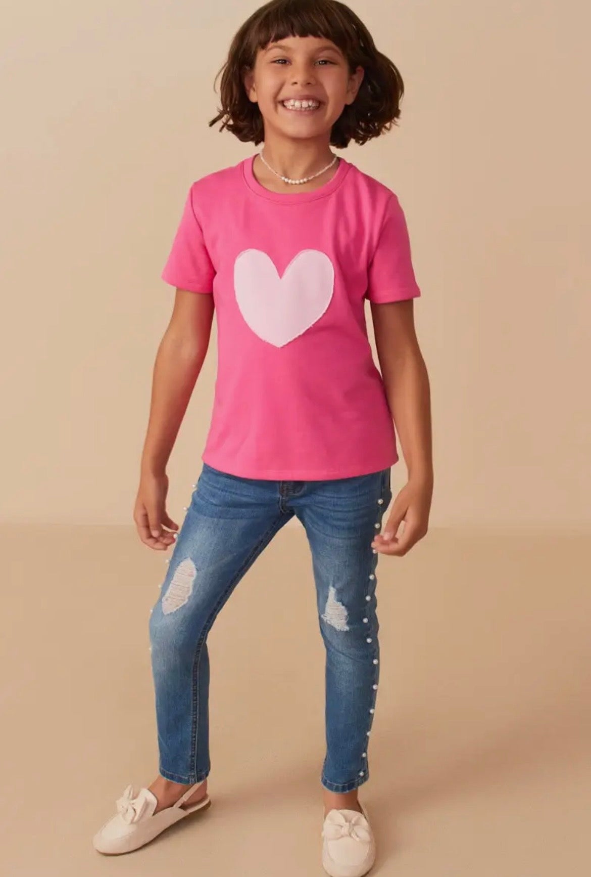 Hayden Girls Heart Patch Top