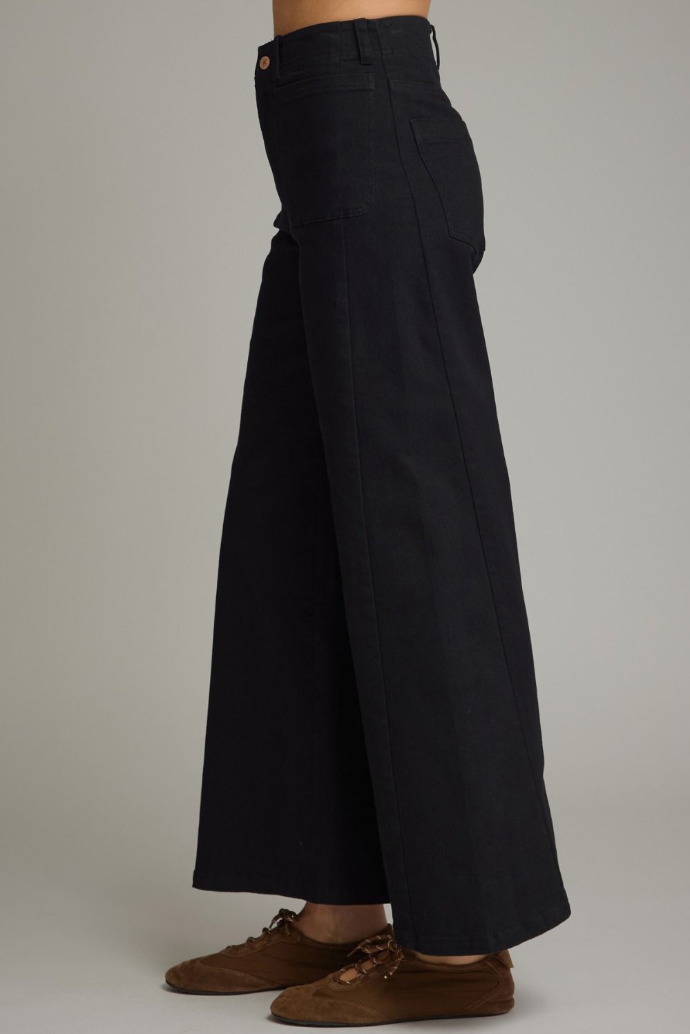 Entro Wide Leg Black Pants