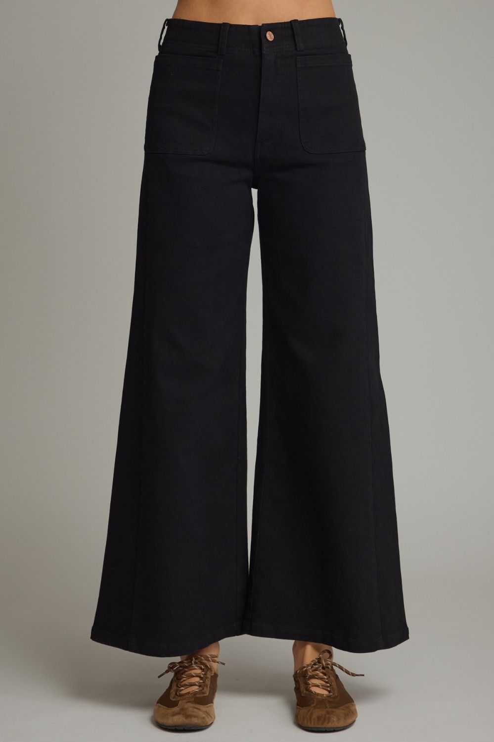 Entro Wide Leg Black Pants