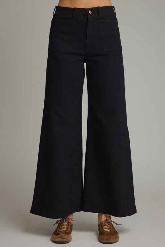 Entro Wide Leg Black Pants