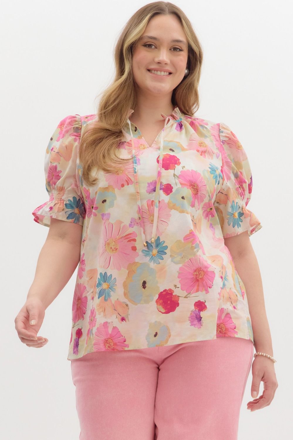 Darlene Floral Plus Size Top