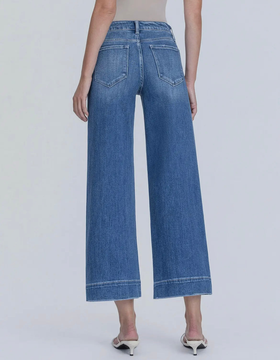 Flying Monkey High Rise Crop Wide Trouser Jeans