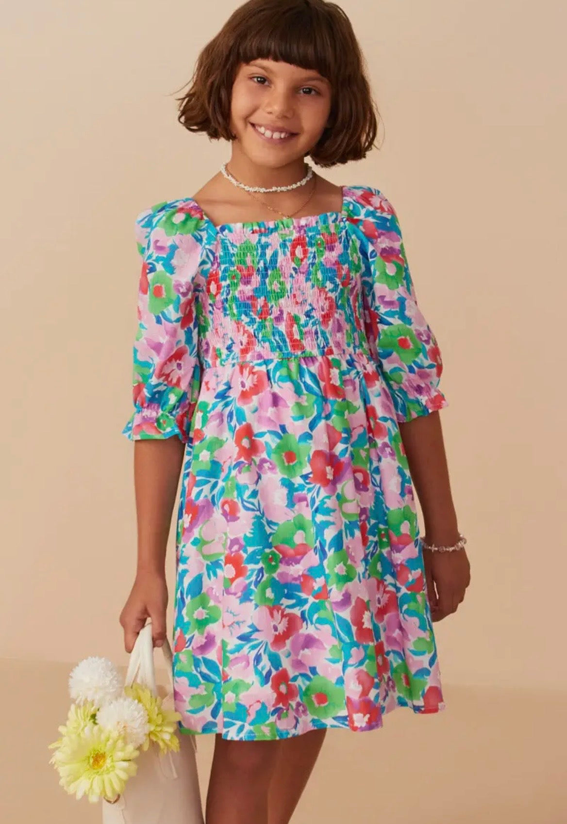 Hayden Smocked Floral Dress