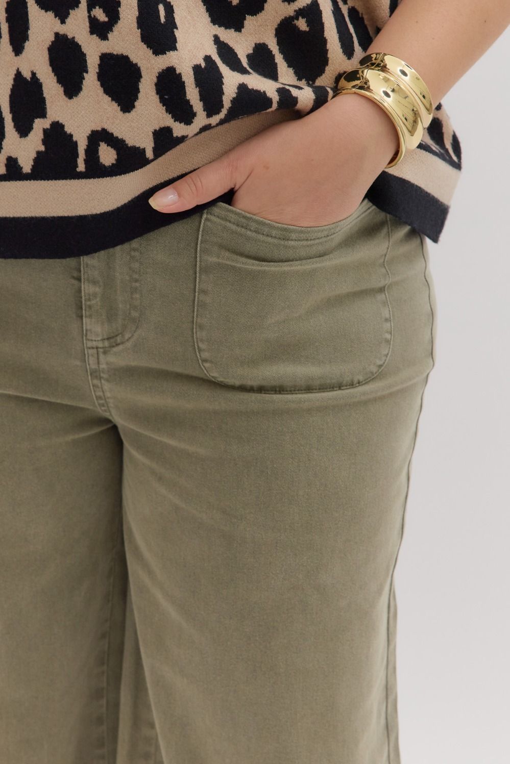 Entro Plus Size Patch Pocket Pants