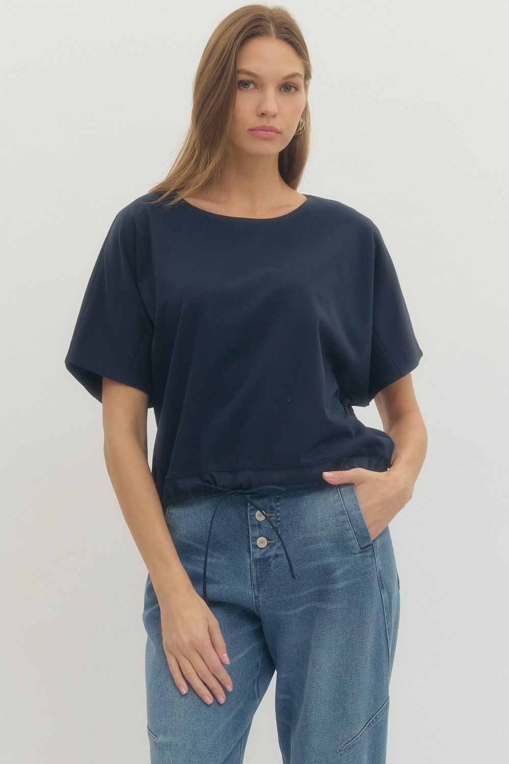 The Baker Navy Top
