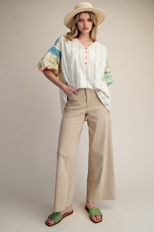 Easel Colored Soft Stretch Denim Pants