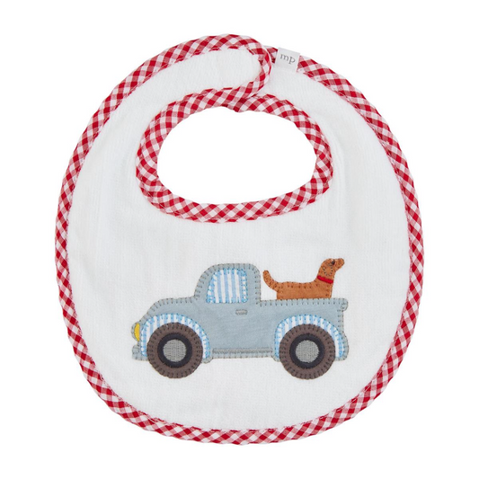 Mud Pie Truck and Doggie Appliqué Bib