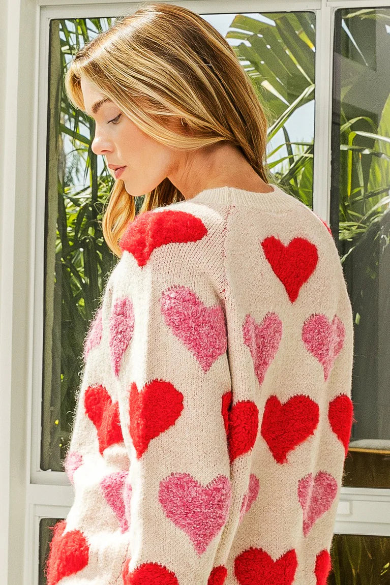 Oatmeal Valentine’s Day Sweater