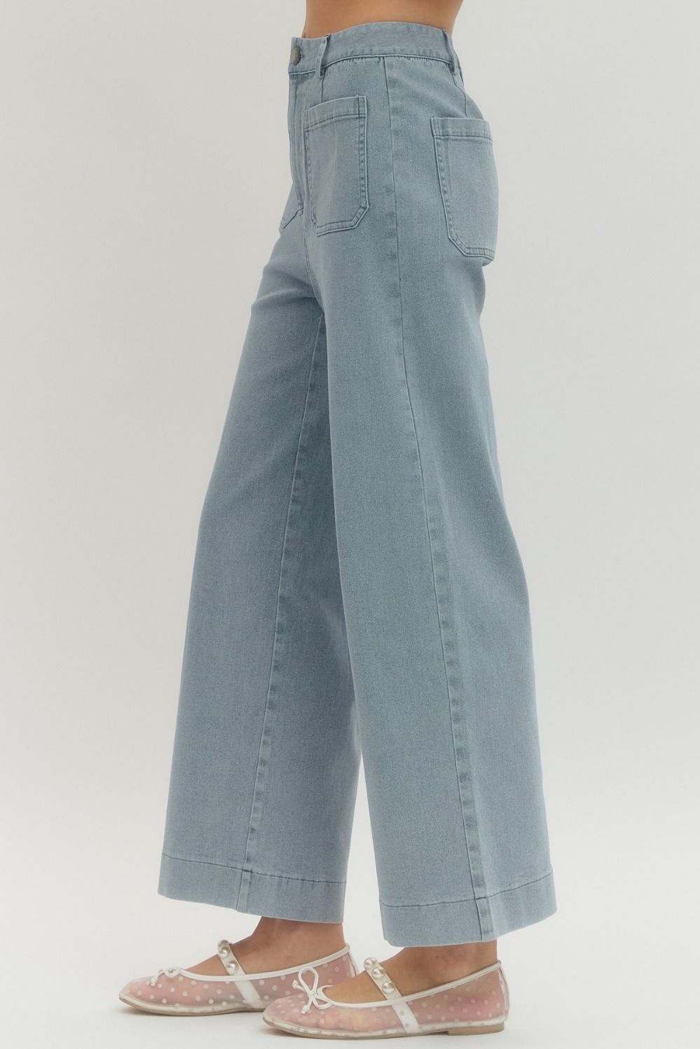 Entro Light Denim Patch Pocket Pants