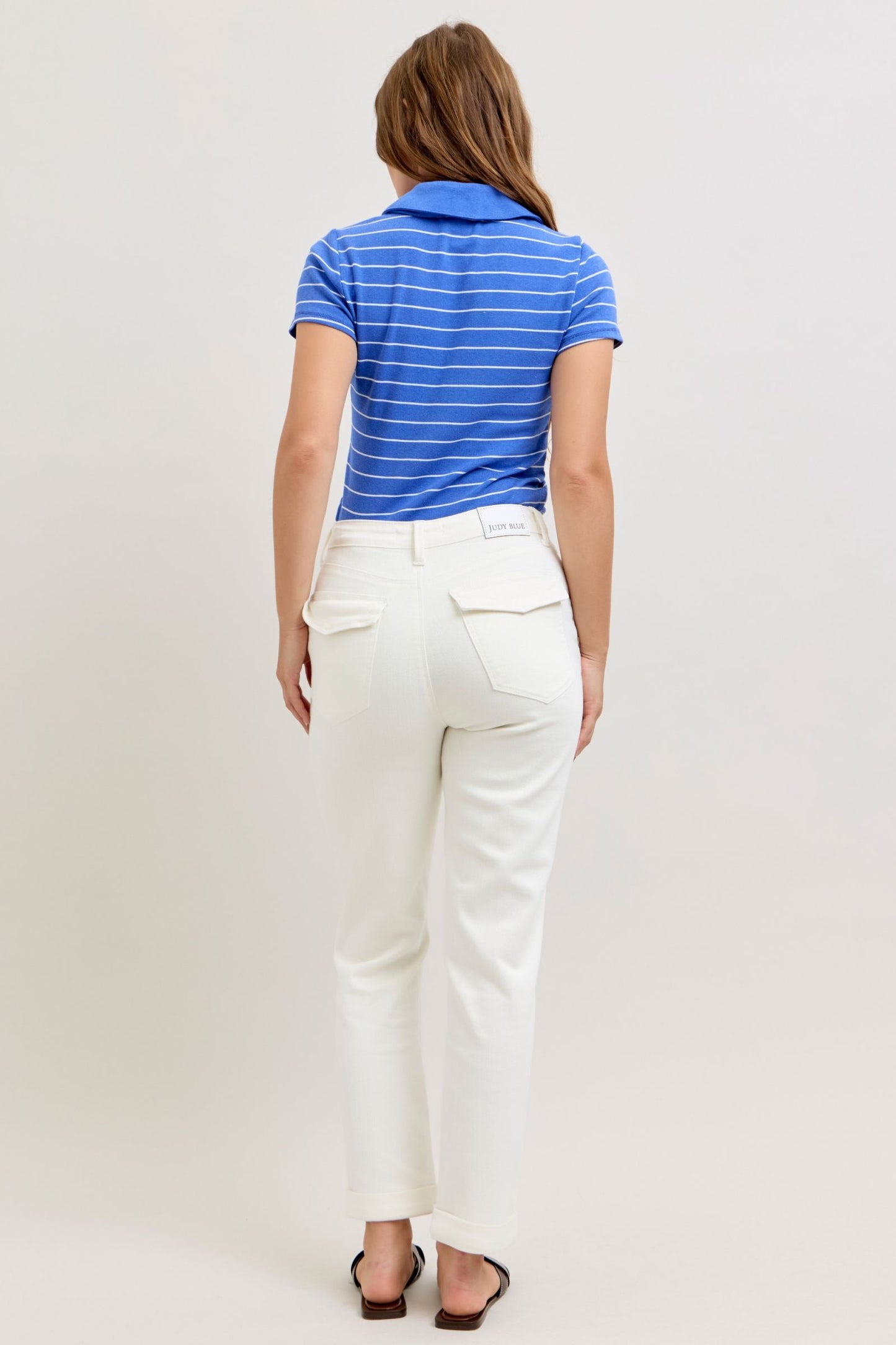 Judy Blue White High Waist Aurora Weekender Jeans