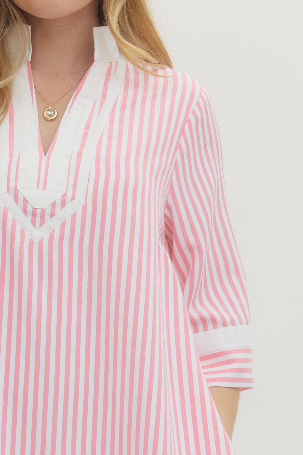 The Brandi Pink Striped Dress