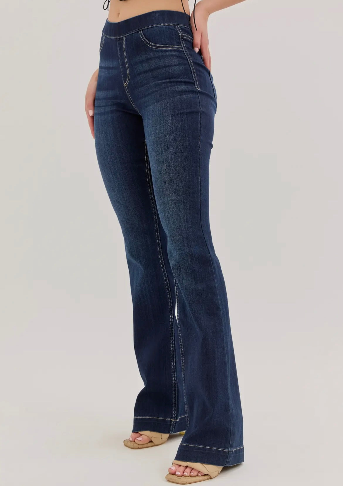 Cello High Rise Pull On Flare Jeggings