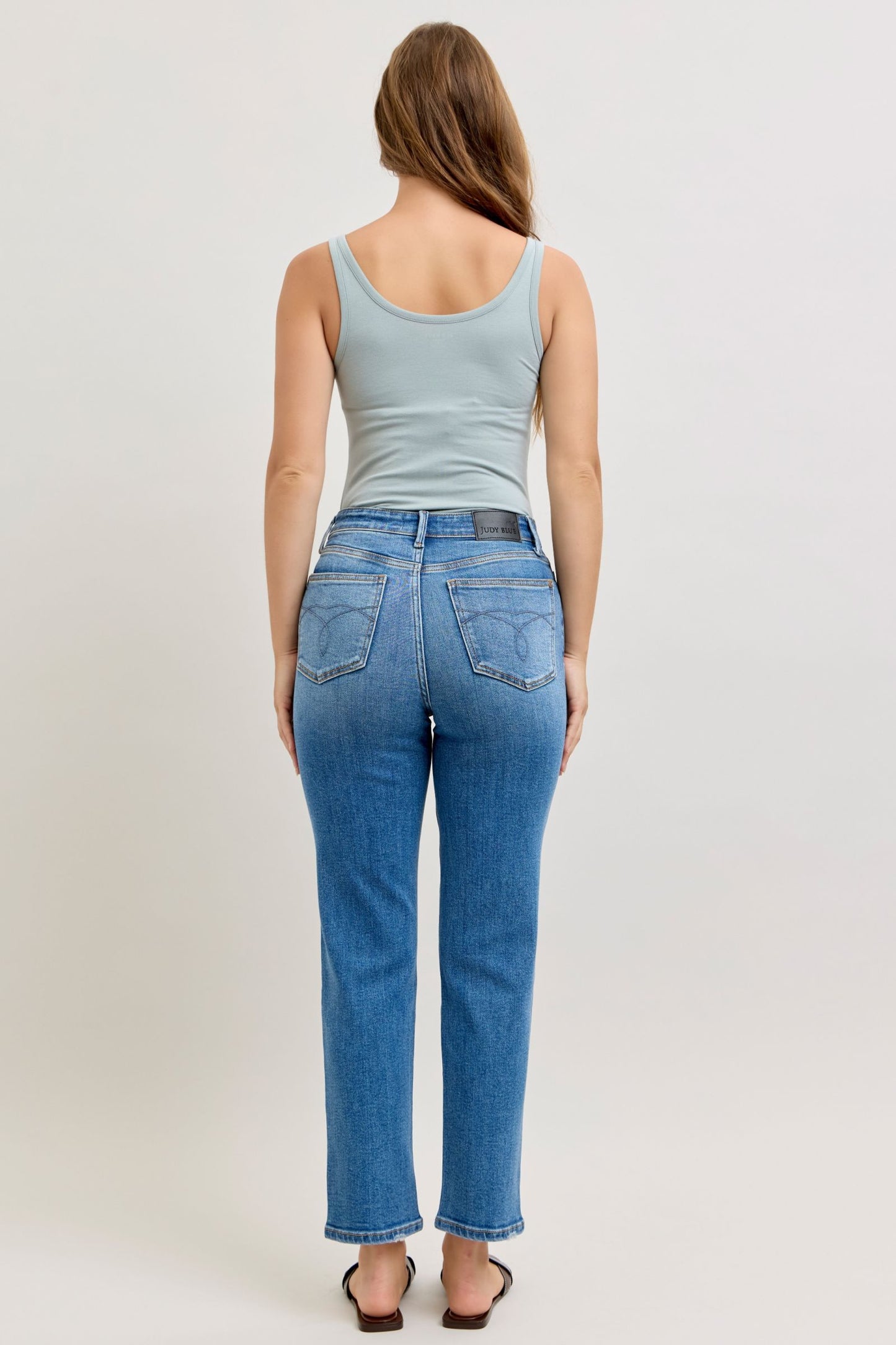 Judy Blue High Waist Ankle Length Straight Jeans