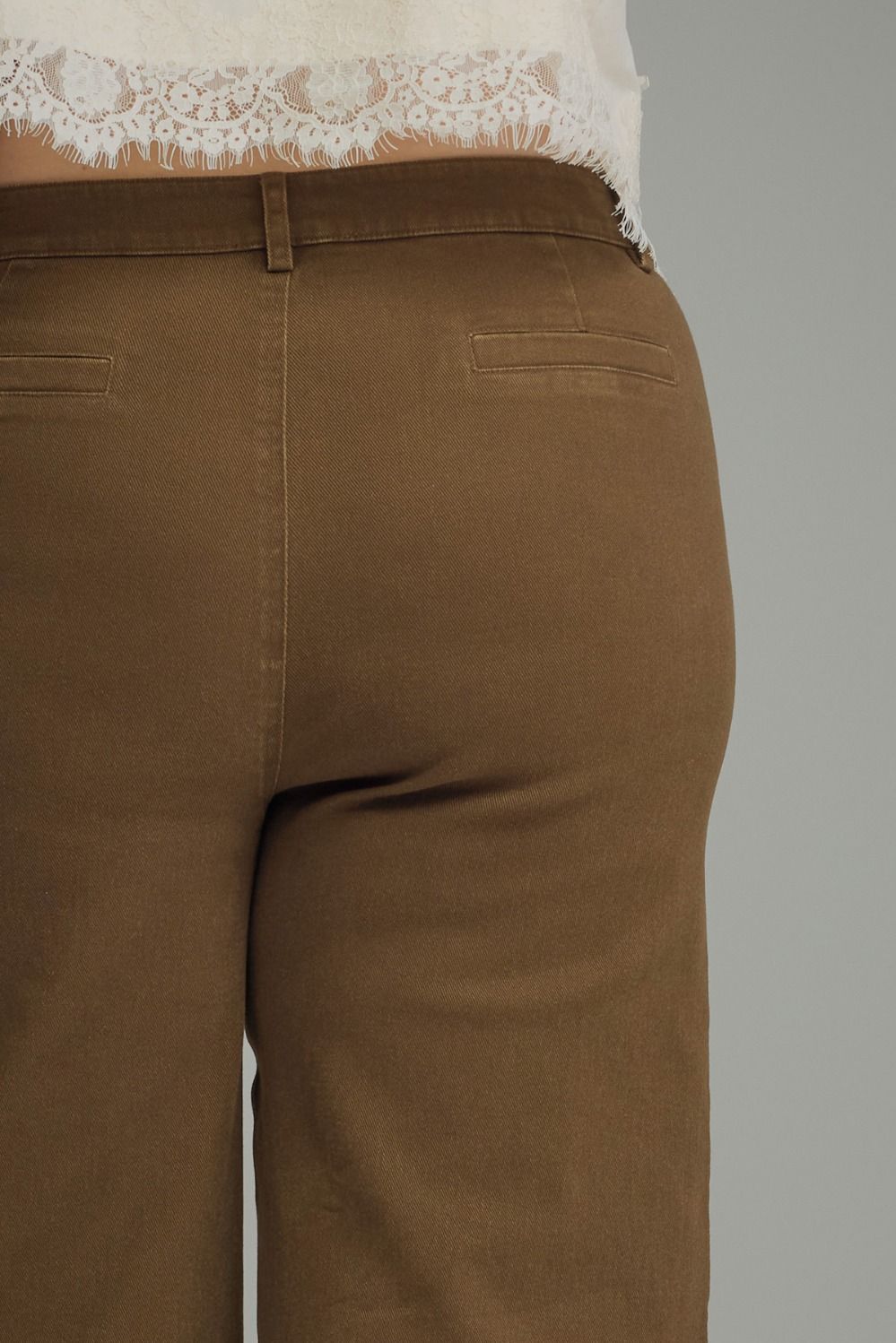 Entro Wide Leg Plus Size Pants with Horsebit Detail
