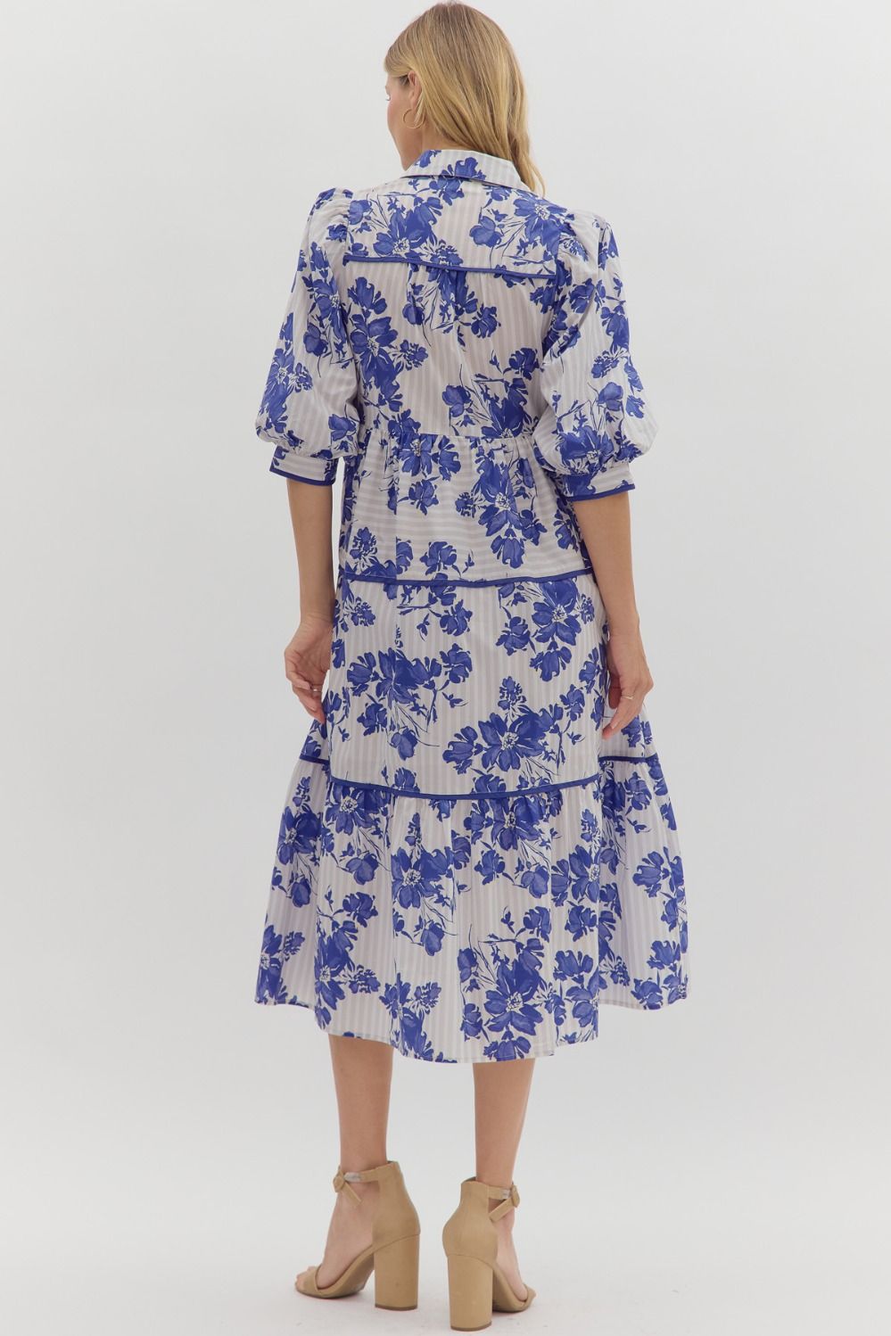 Amalia Blue Floral Dress