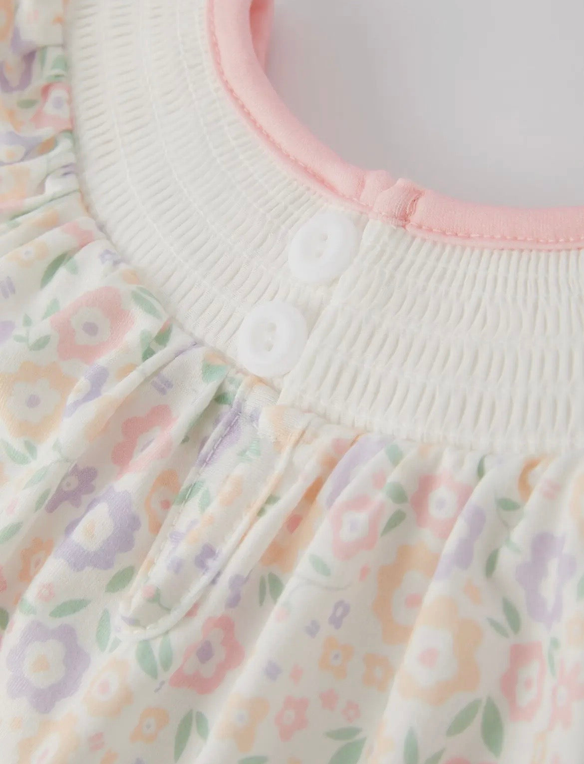 Rylee Faith Pastel Colored Cross Embroidered Romper