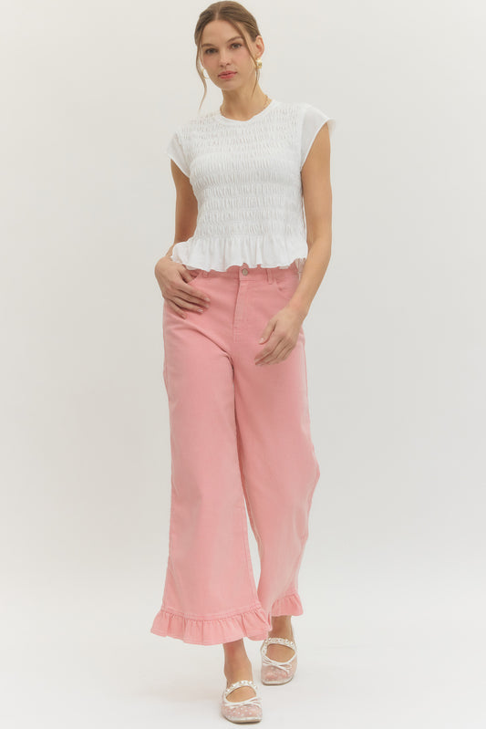 Entro Ruffle Trimmed Pants