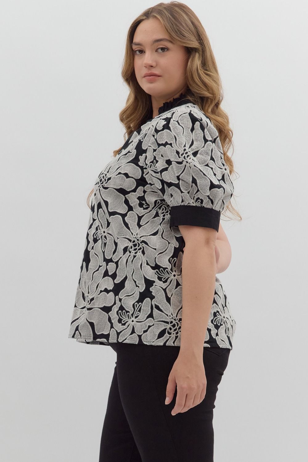 The Covington Embroidered Plus Size Top