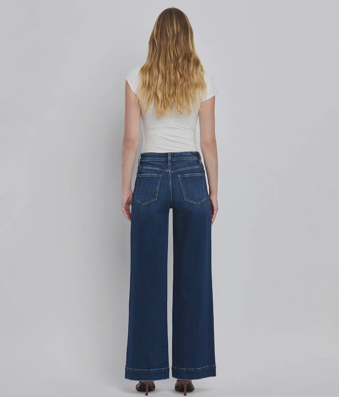 Flying Monkey High Rise Patch Pocket Trouser Jeans - 32” Inseam
