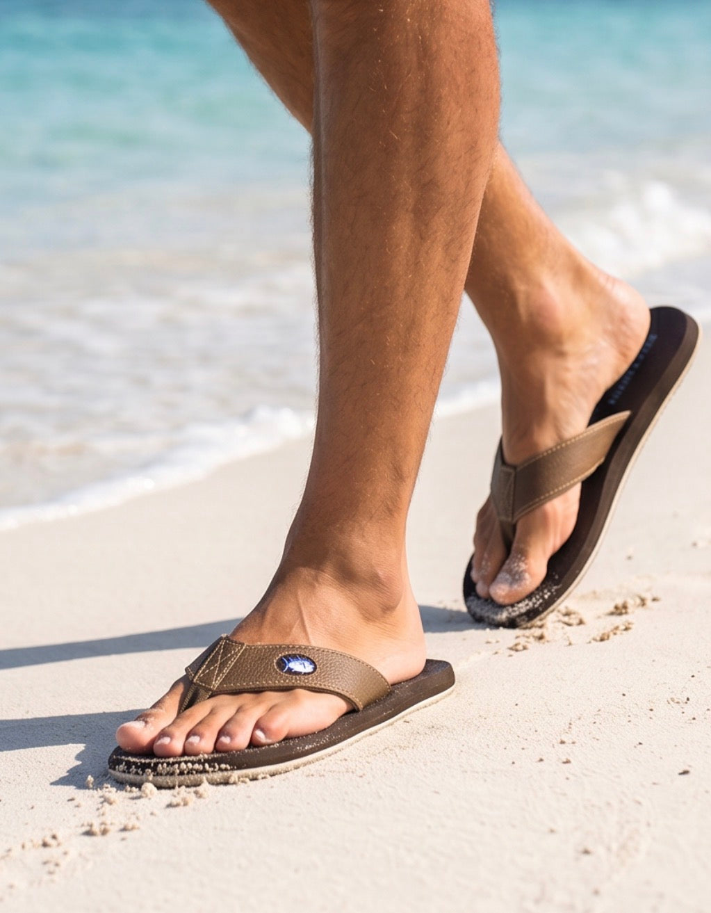 Southern Tide Flipjacks Upper Leather Flip Flops