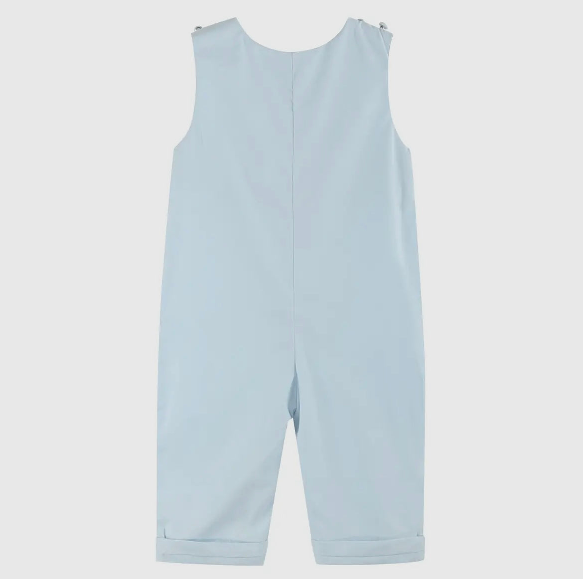 Lil Cactus Light Blue Smocked Pumpkin Overalls