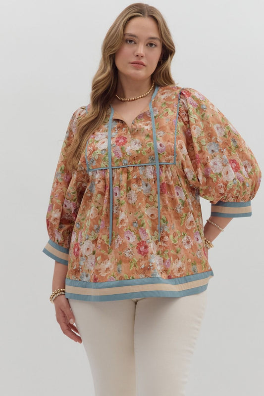 The Murphy Plus Size Terra Cotta Top