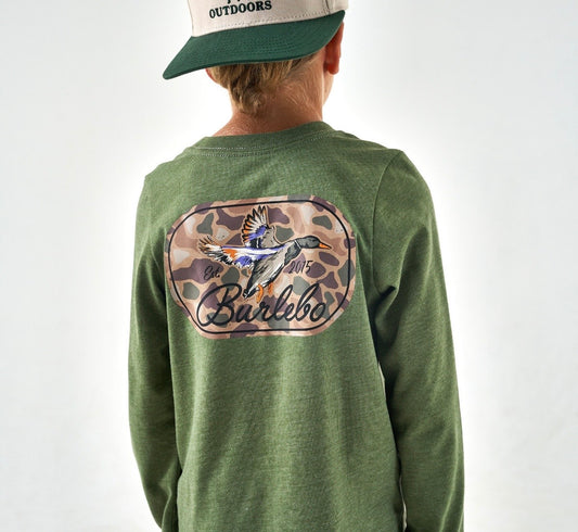 Burlebo Ducks Flying In Youth Long Sleeve Tshirt